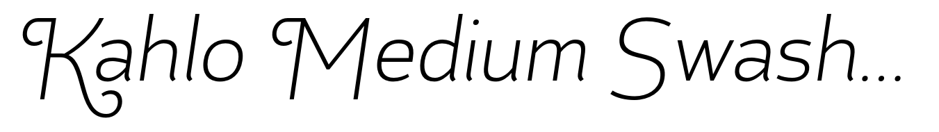 Kahlo Medium Swash Italic